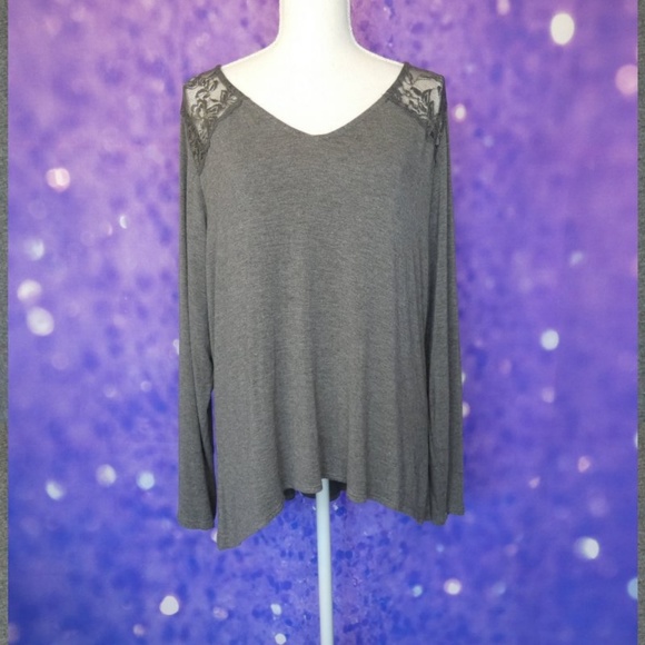 George Grey Long Sleeve Lace Top 2X - Picture 2 of 7